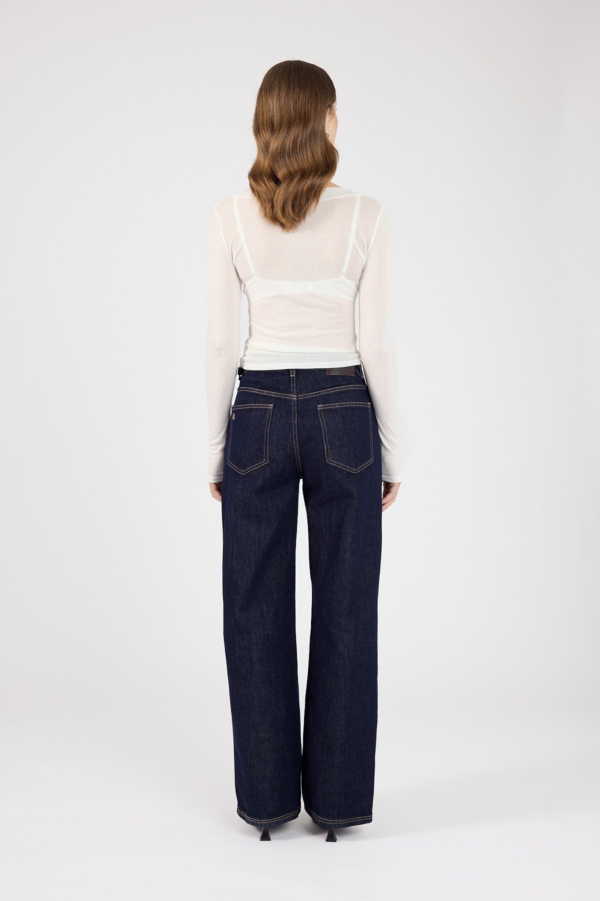 Perfect Stranger Lara Long Sleeve Sheer Top White