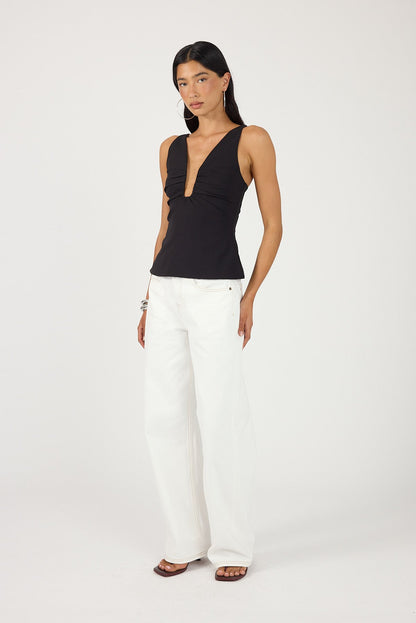 Perfect Stranger Alba Structured Top Black