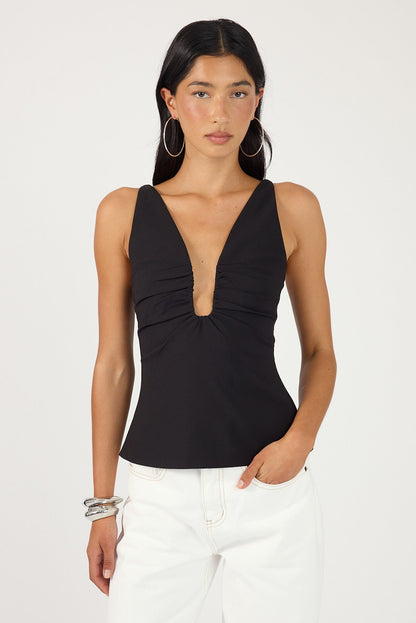 Perfect Stranger Alba Structured Top Black