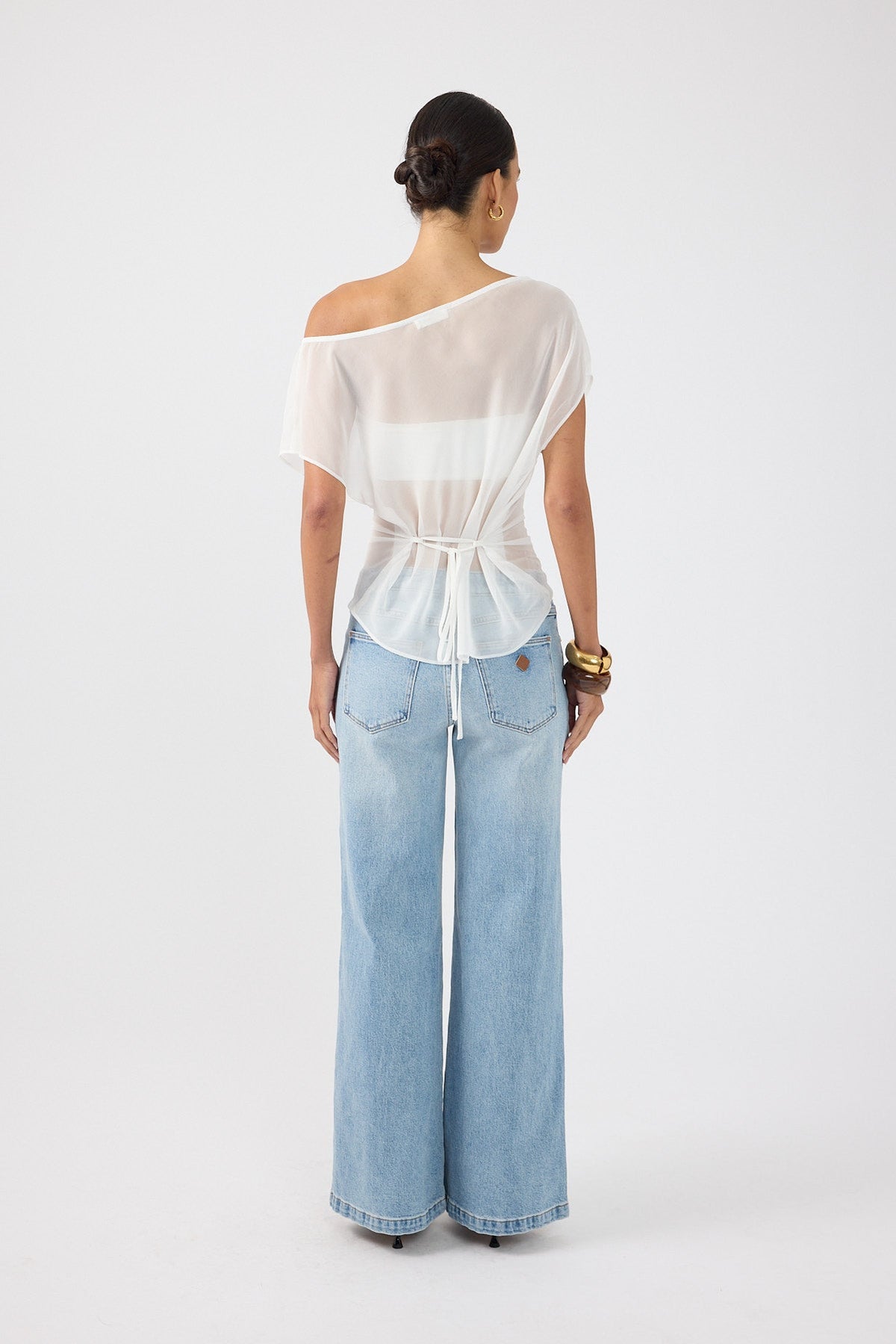 Perfect Stranger Orla Sheer Top White