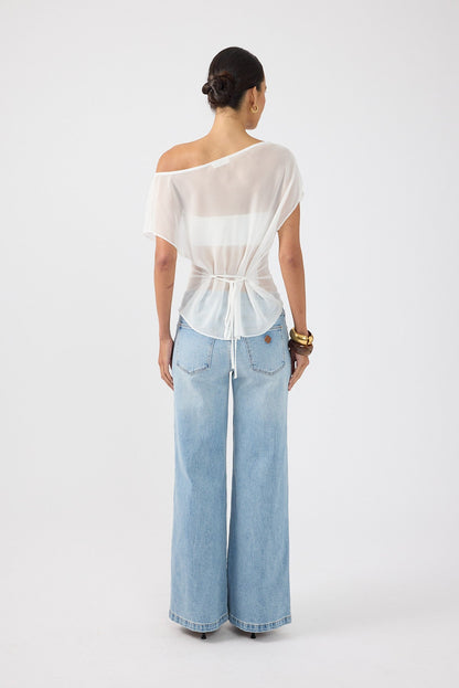 Perfect Stranger Orla Sheer Top White