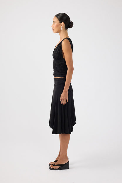 Perfect Stranger Avery Gathered Top Black