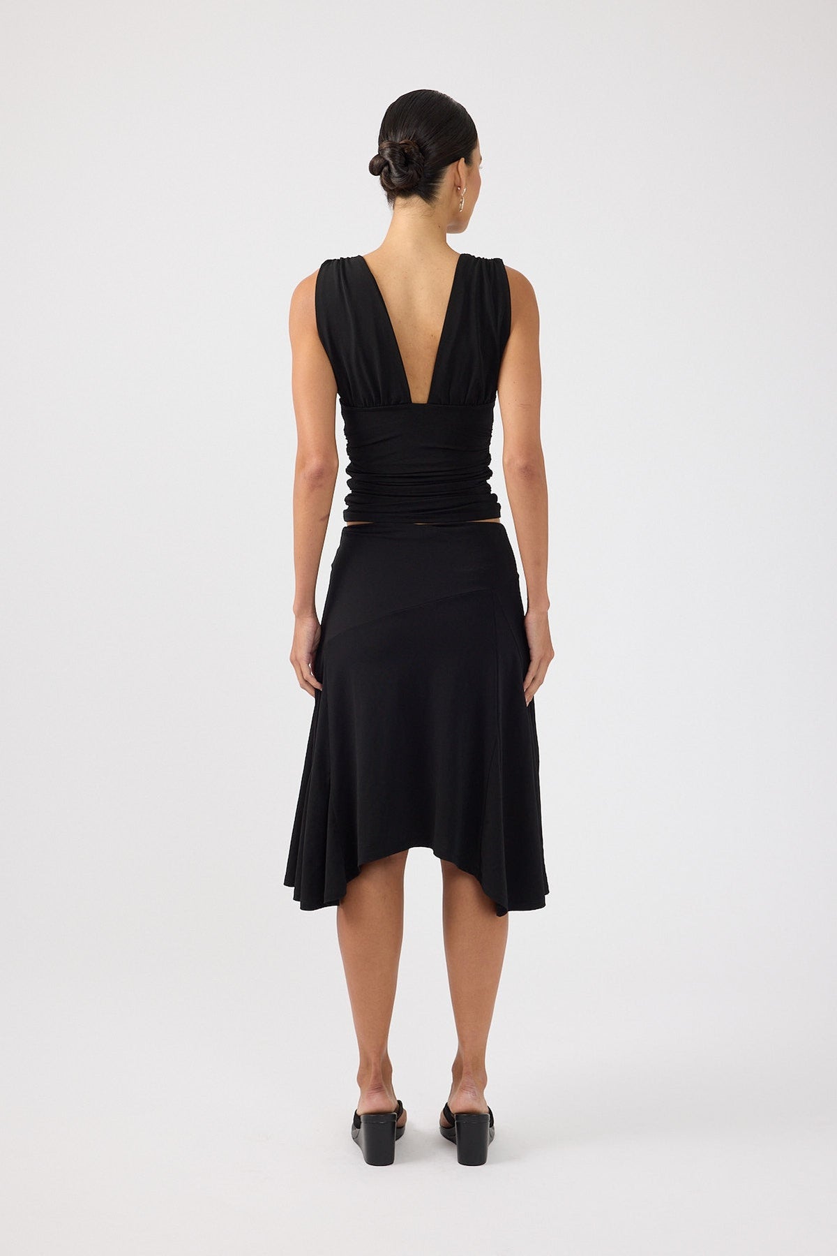 Perfect Stranger Avery Gathered Top Black