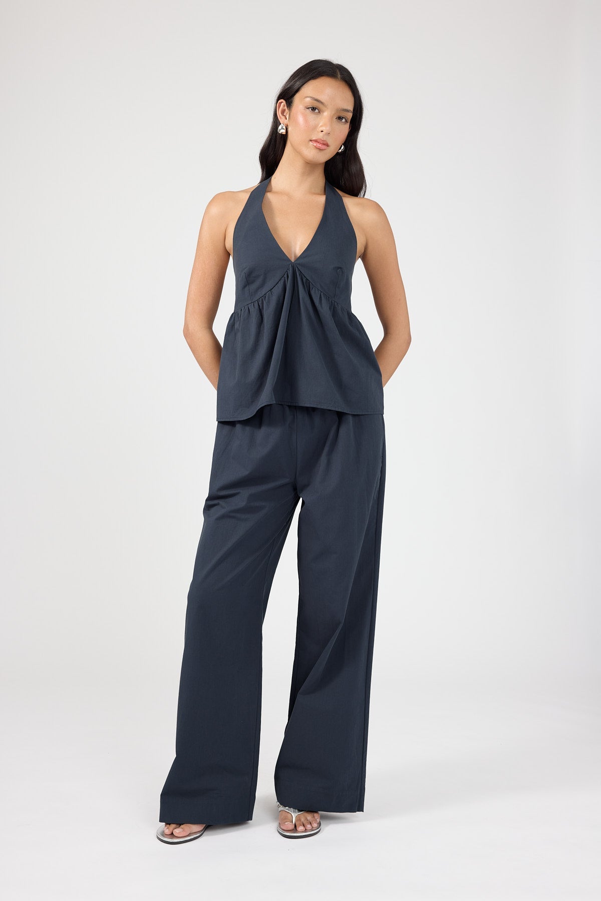 Perfect Stranger Zola Halter Top Ink Blue