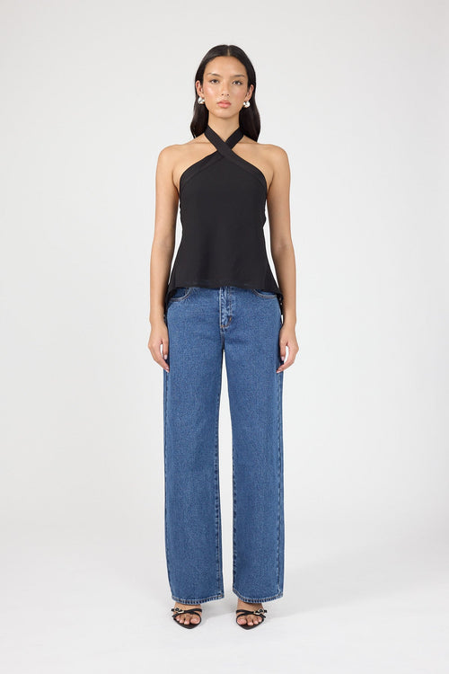 Perfect Stranger Lyra Halter Top Black