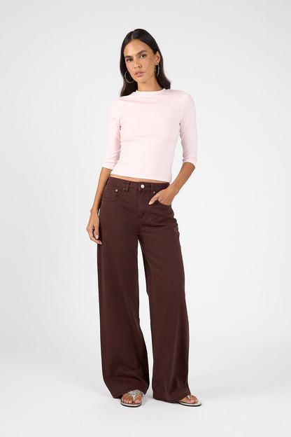 Perfect Stranger Classic 3/4 Sleeve T-shirt Dusty Pink