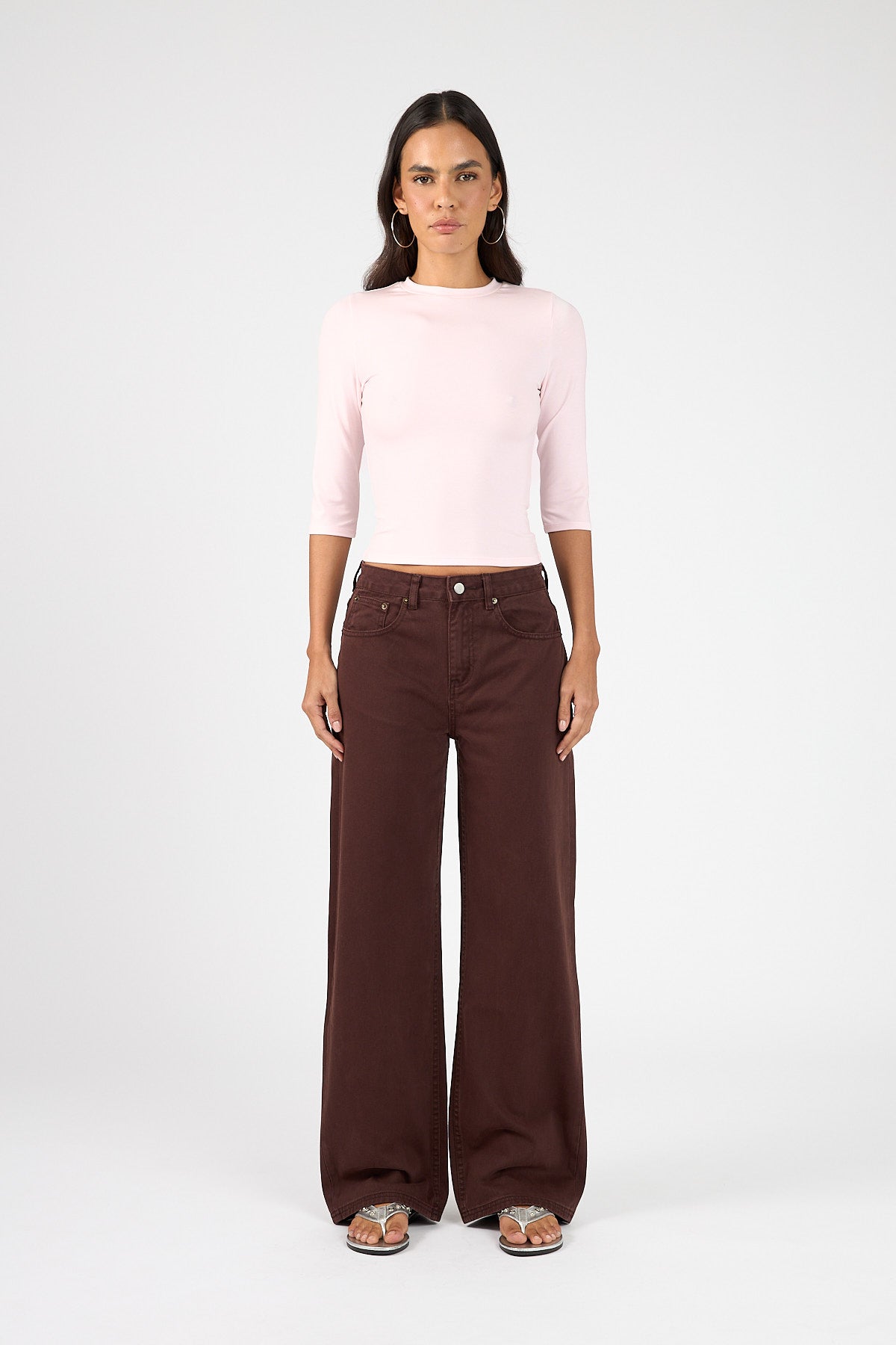 Perfect Stranger Classic 3/4 Sleeve T-shirt Dusty Pink
