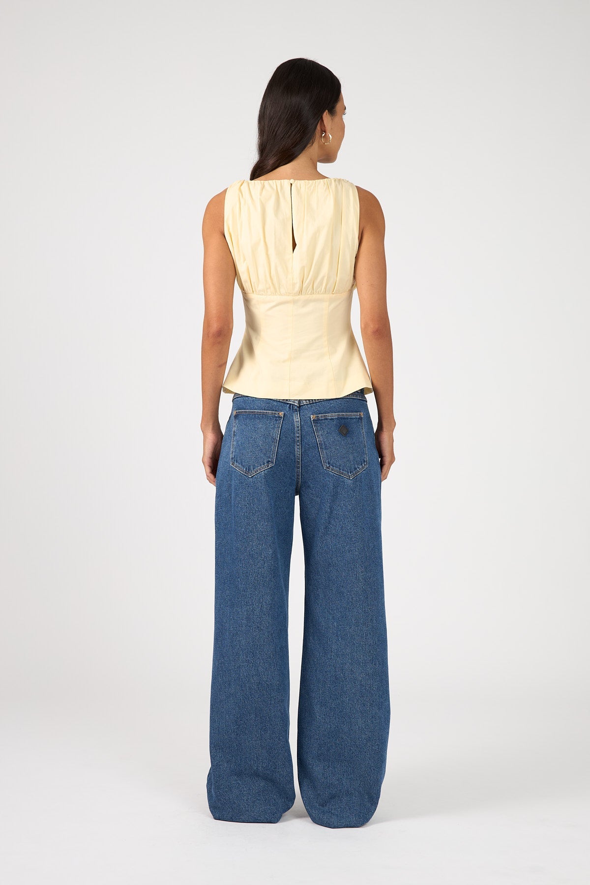 Perfect Stranger Rosalie Gathered Top Yellow
