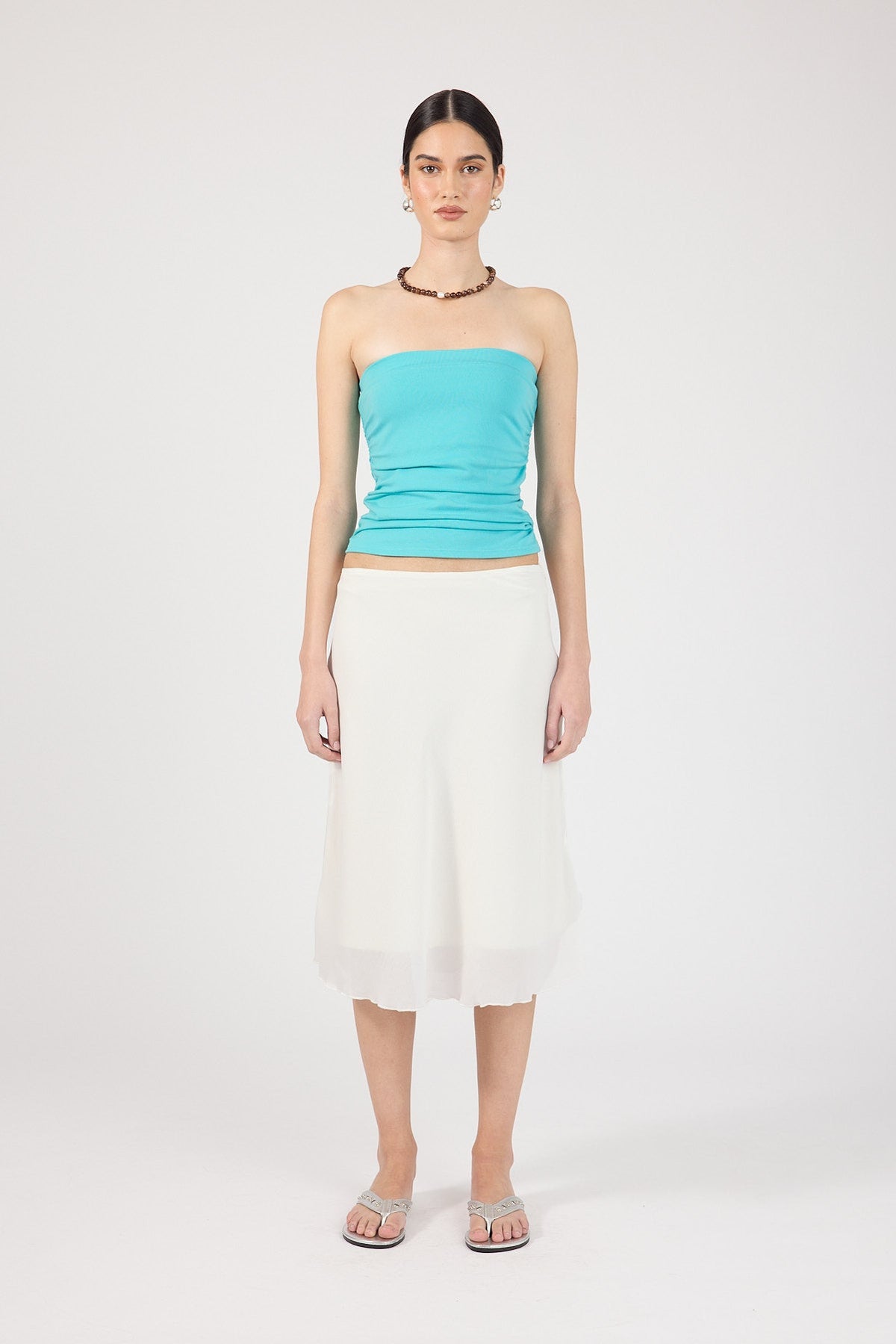 Perfect Stranger Zadie Strapless Tube Top Aqua