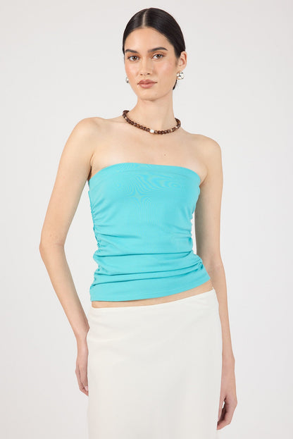 Perfect Stranger Zadie Strapless Tube Top Aqua