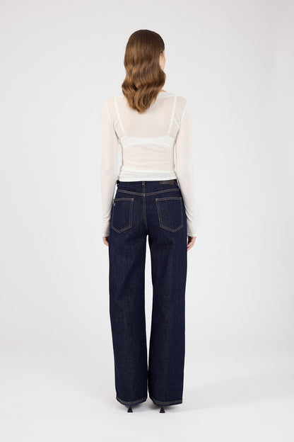 Perfect Stranger Lara Long Sleeve Sheer Top White