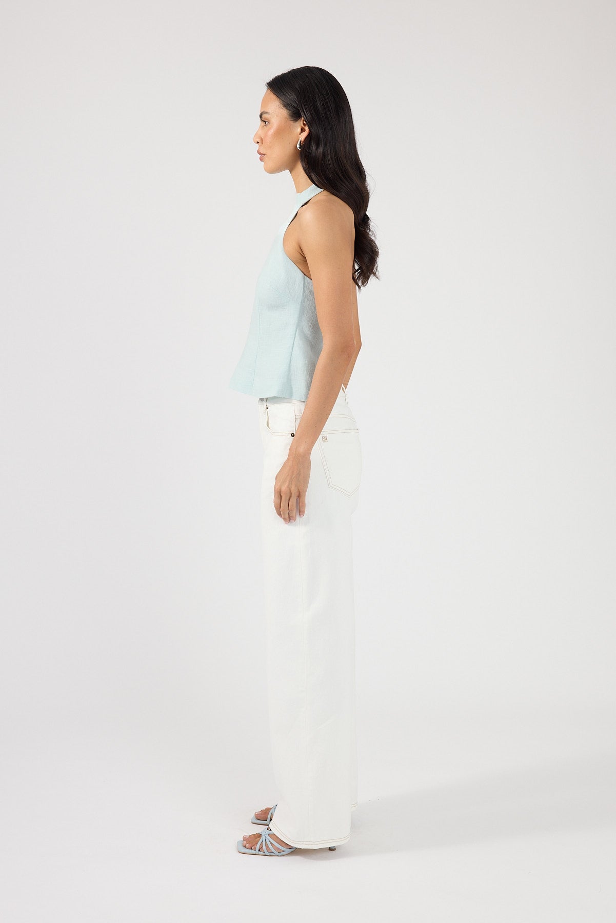 Perfect Stranger Posey Halter Top Aqua
