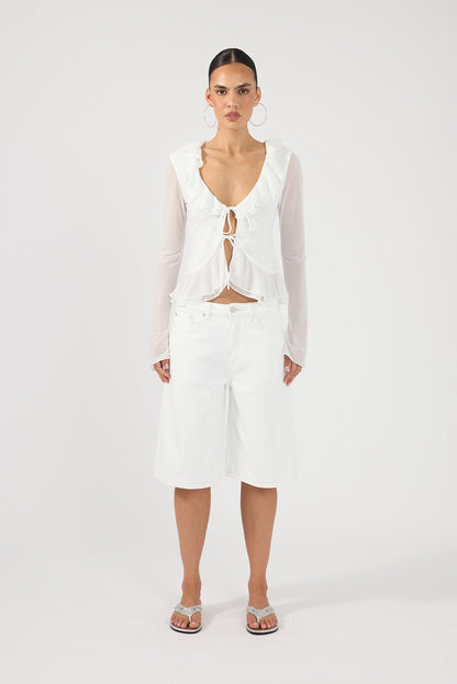 Perfect Stranger Valerie Long Sleeve Top Off White