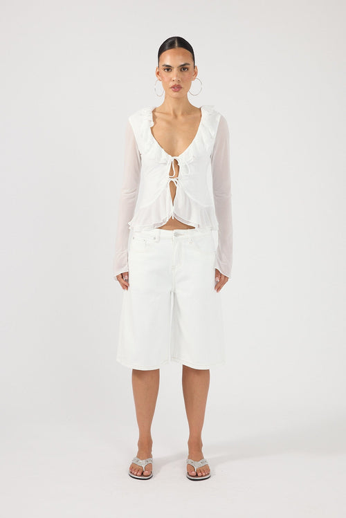 Perfect Stranger Valerie Long Sleeve Top Off White