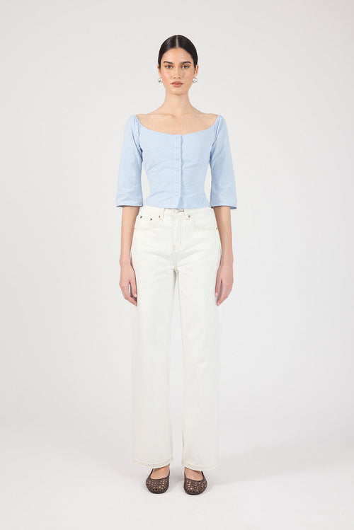 Perfect Stranger Marshall 3/4 Sleeve Shirt Blue